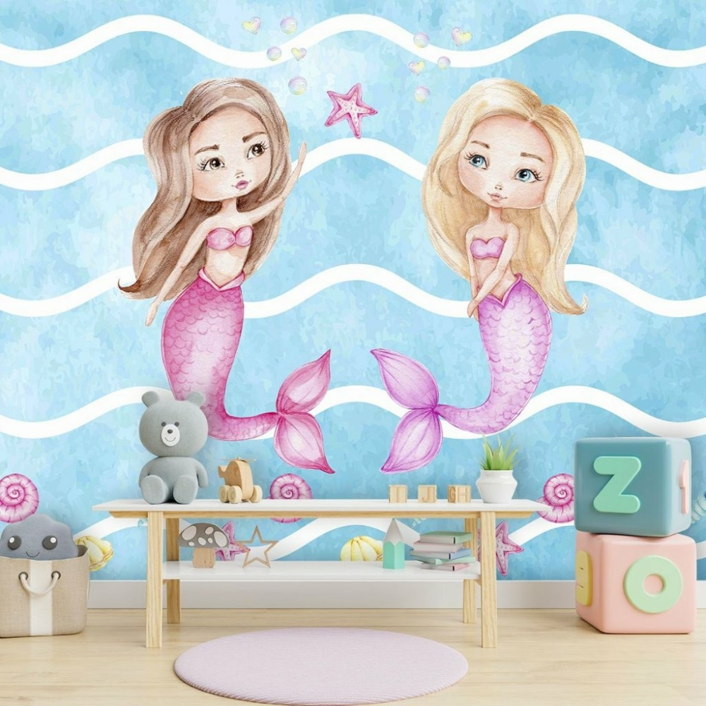 Papel De Parede Personalizado Two Memaids