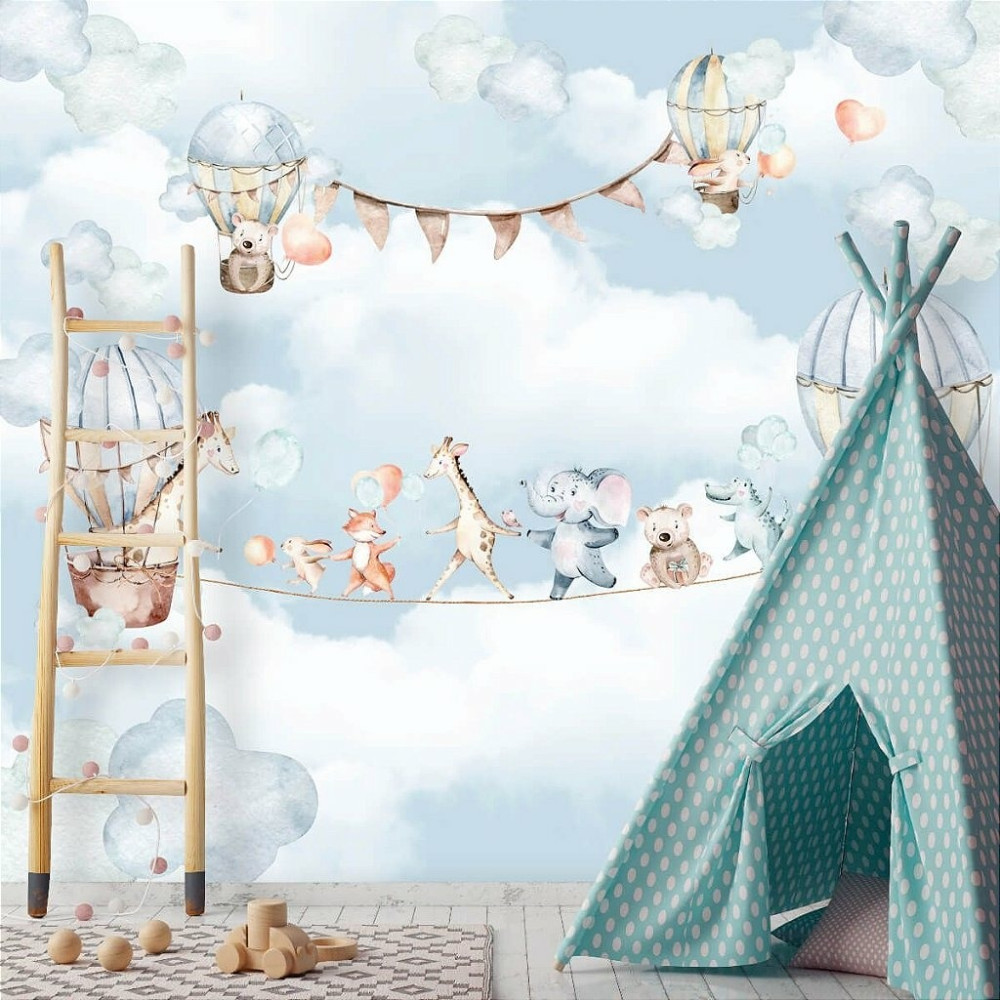 Papel de Parede Personalizado Balão Mágico