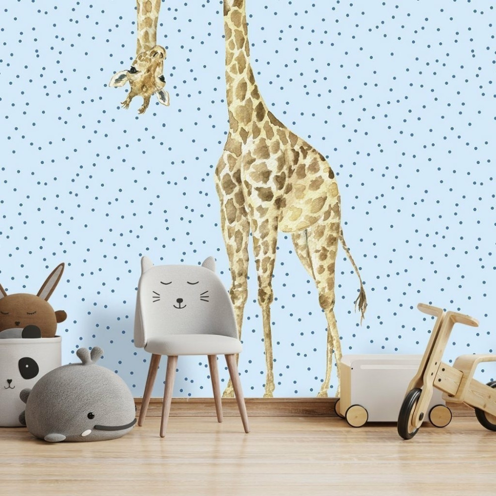 Papel de Parede Personalizado Girafa Poá Papel de Parede Personalizado Girafa Poá