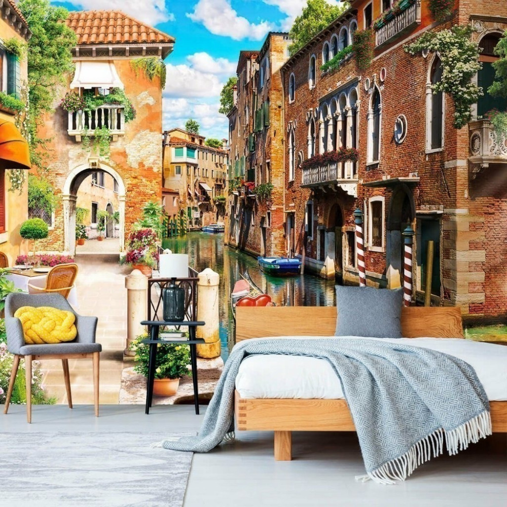 Papel de Parede Personalizado Rua de Veneza