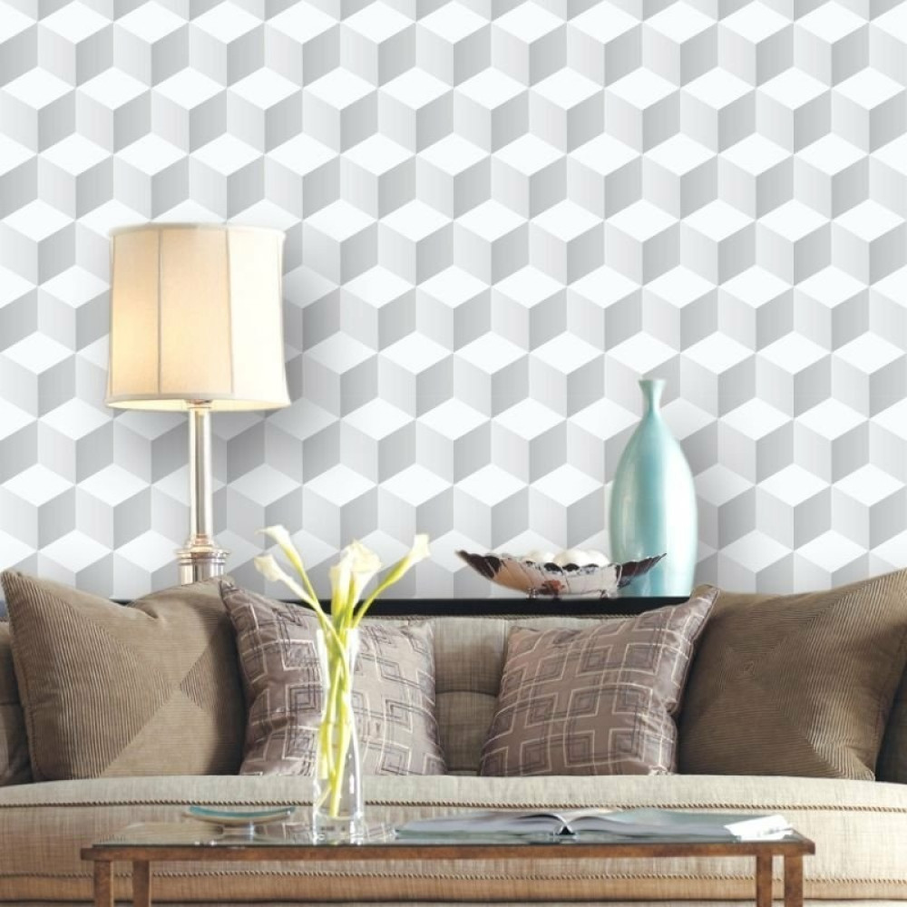 Papel de Parede Geométrico 3D Cubos