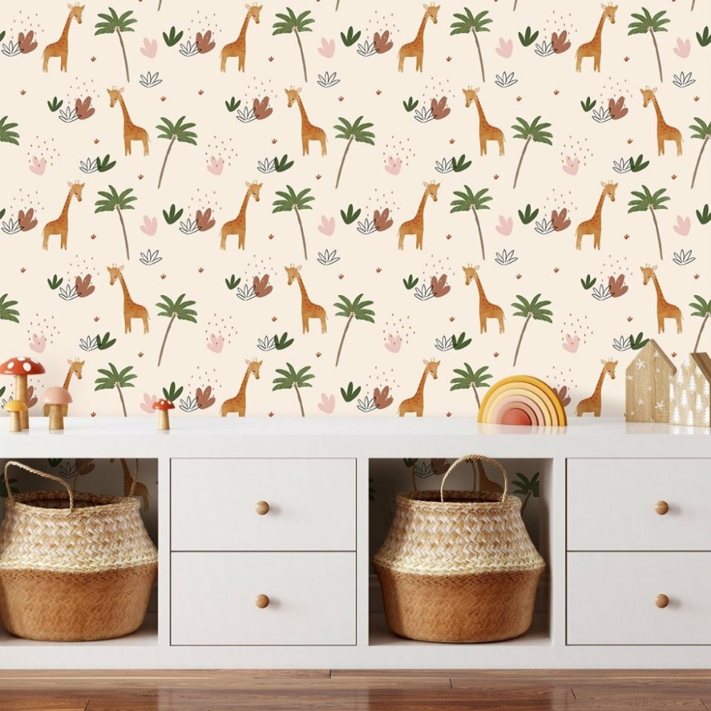Papel de Parede Baby Girafinha Cute