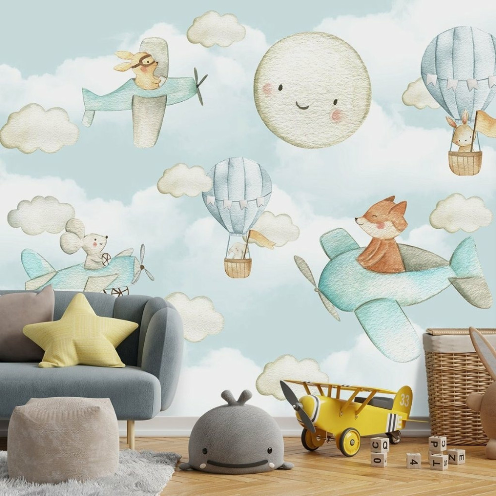 Papel de Parede Personalizado Animais Aviadores
