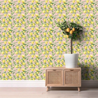 Papel de Parede Personalizado Watercolor Lemon