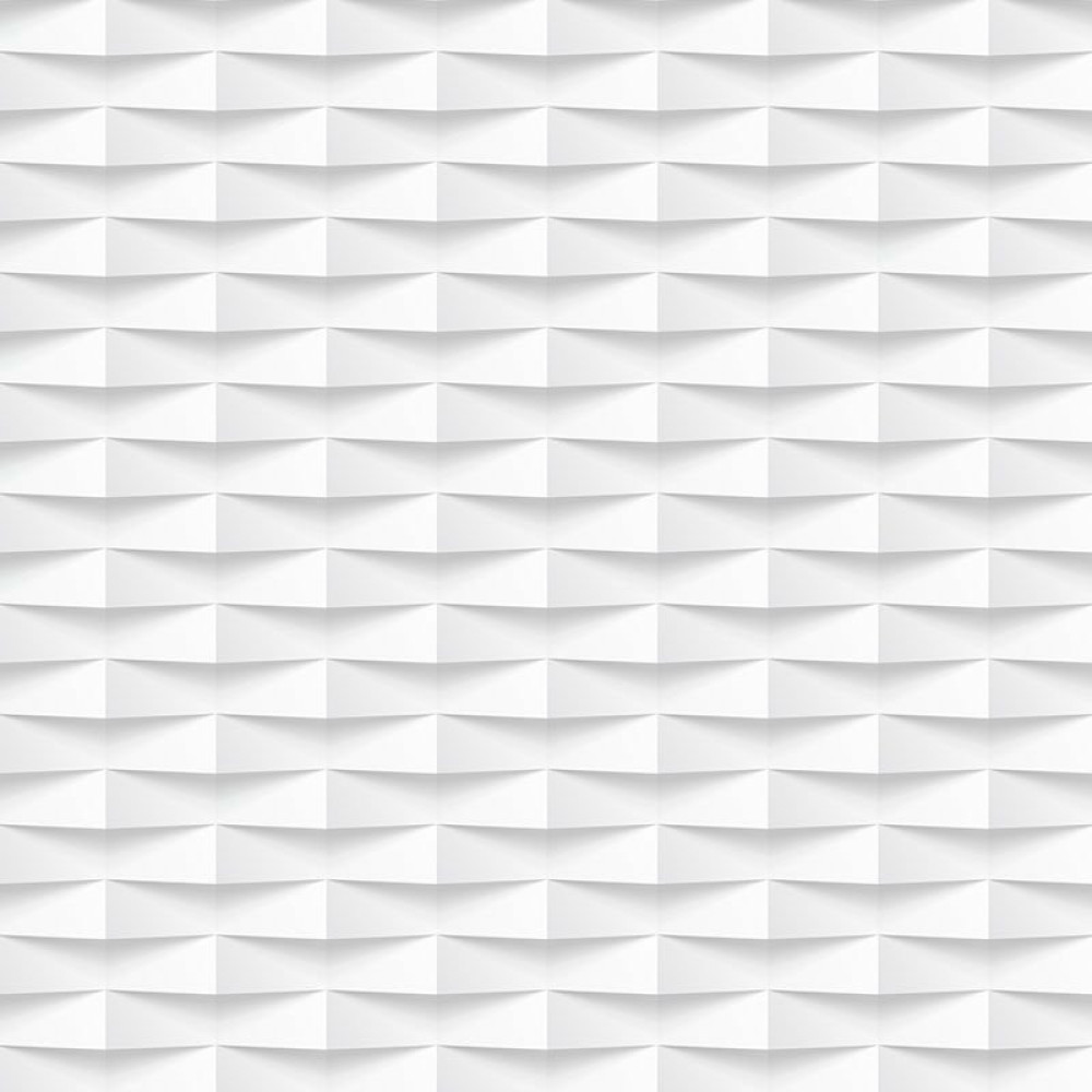 Papel de Parede Geométrico 3D Branco e Cinza