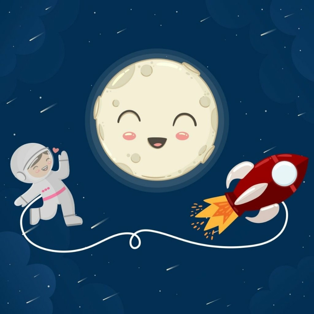 Papel de Parede Personalizado Astronaut Girl