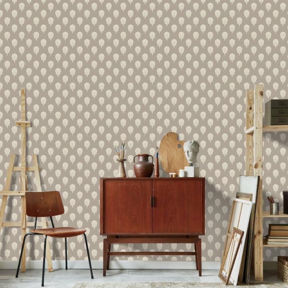 Papel de Parede Personalizado Arabesco Marrom Papel de Parede Personalizado Arabesco Marrom