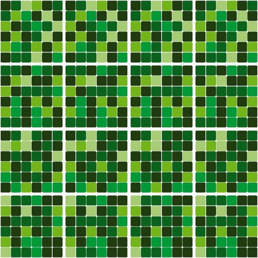 Kit Adesivo Azulejo Estilo Pastilhas em Tons de Verde