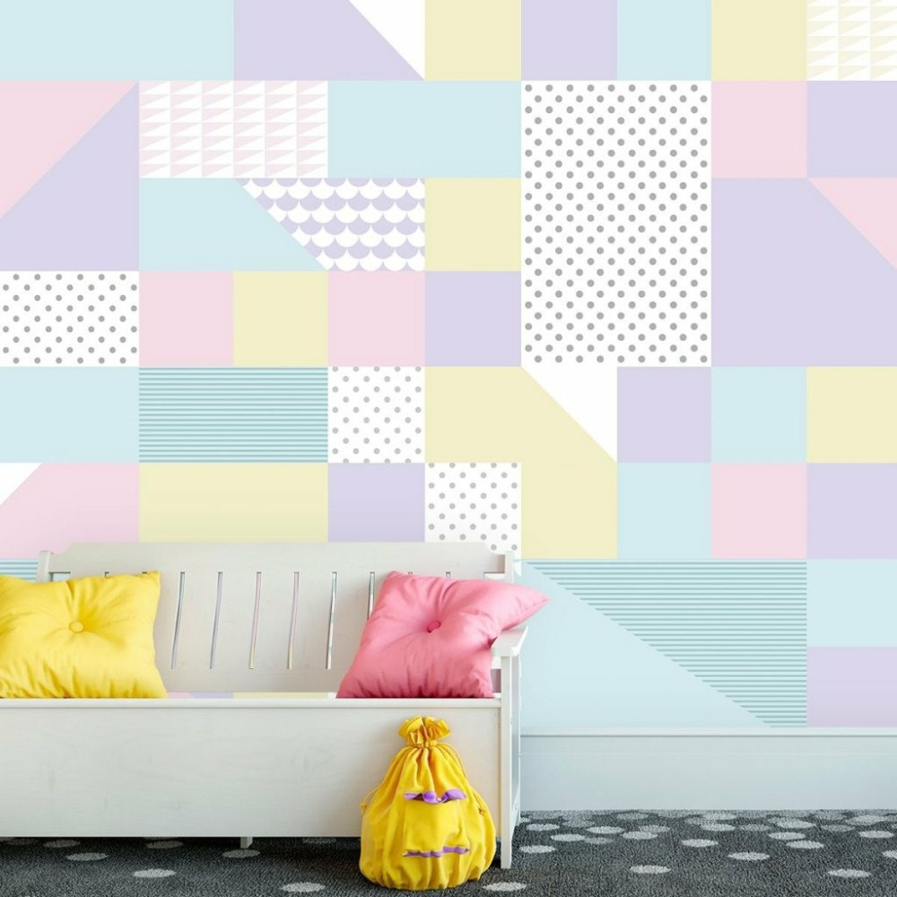 Papel De Parede Personalizado Cores e Formas Papel De Parede Personalizado Cores e Formas