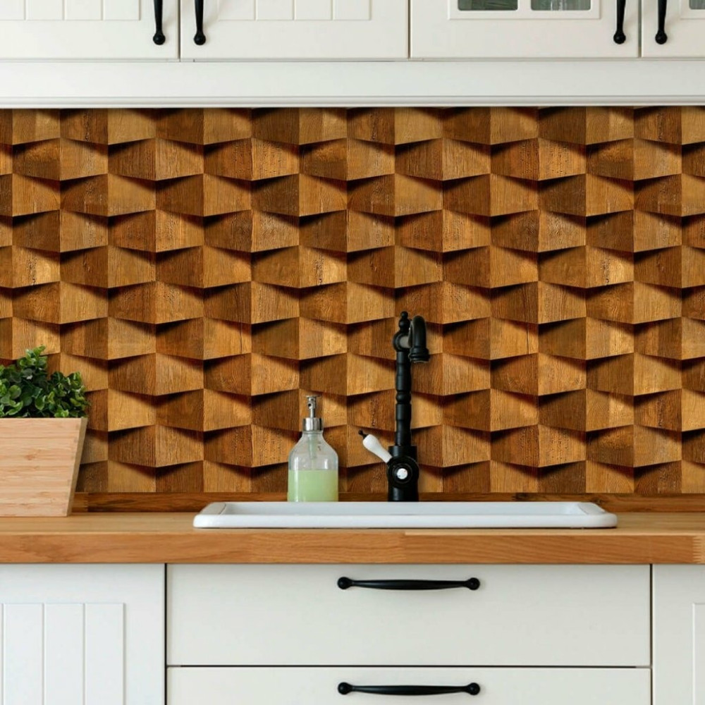 Papel de Parede Madeira Casqueado