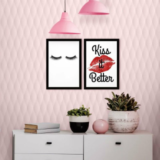 kit de Placas Decorativa Kiss It Better