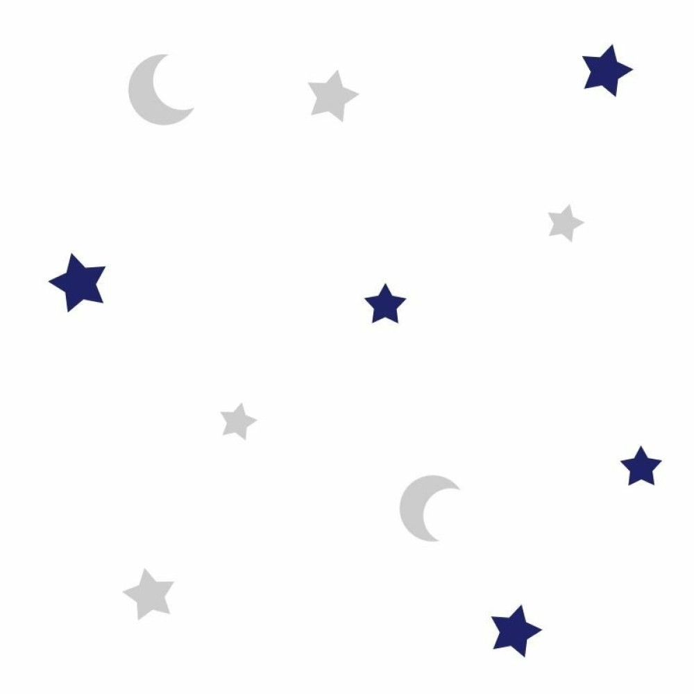 Papel de Parede Baby Lua e Estrelas