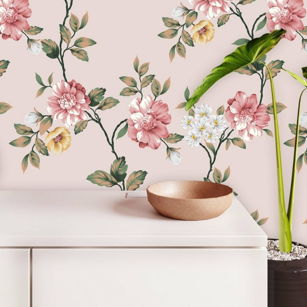 Papel De Parede Personalizado Linha De Rosas Papel De Parede Personalizado Linha De Rosas