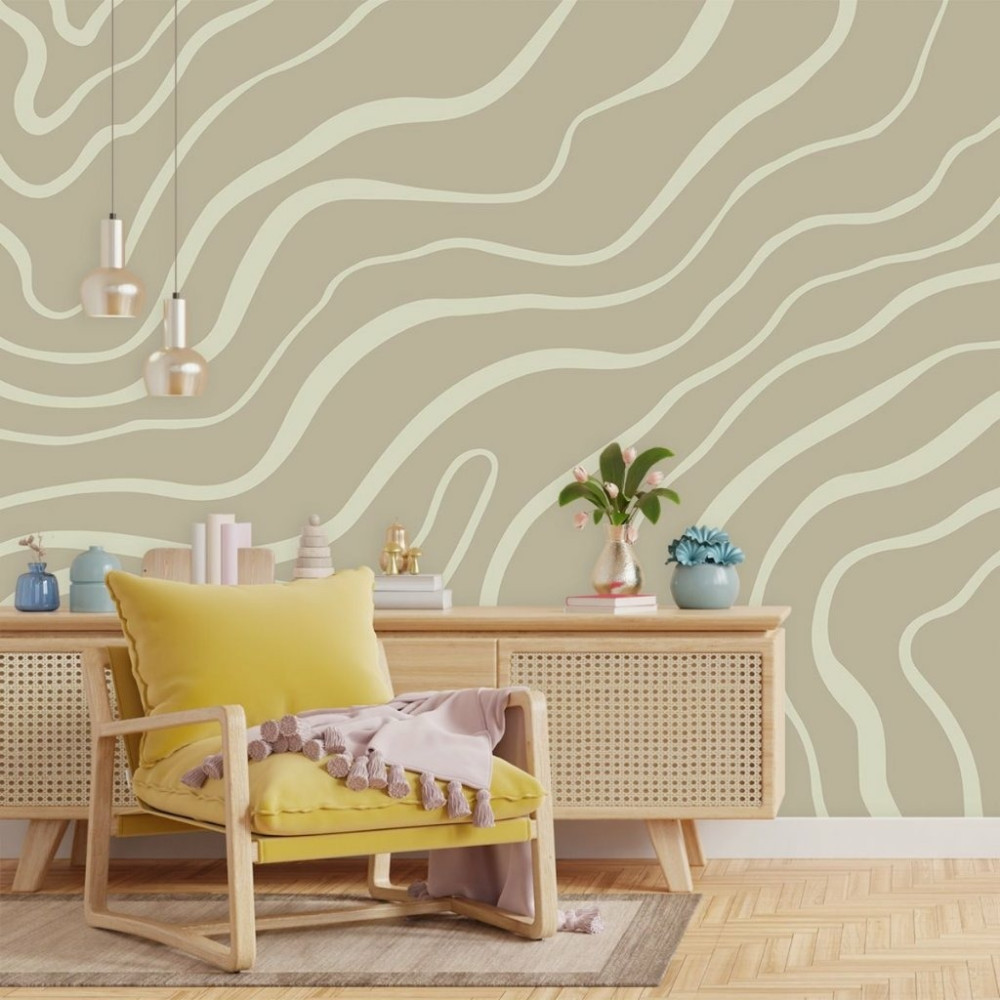 Papel De Parede Personalizado Crooked Lines Papel De Parede Personalizado Crooked Lines