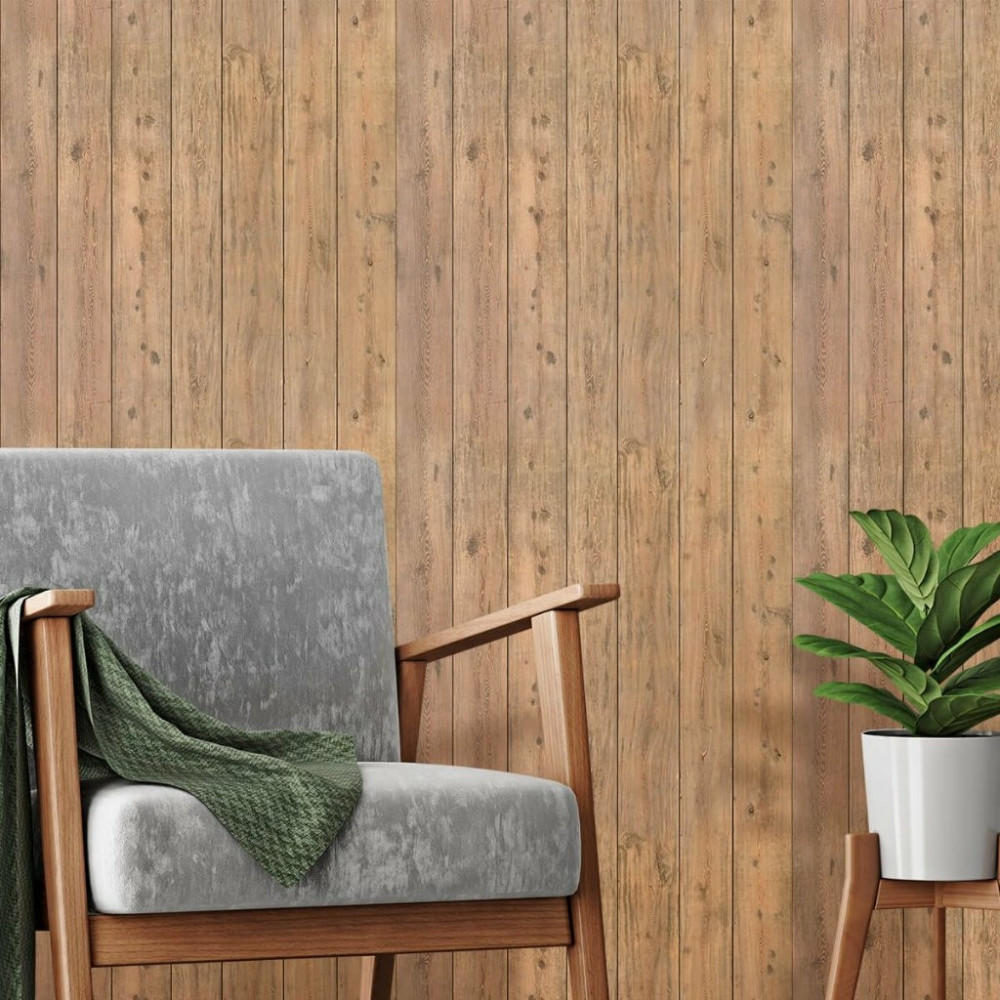 Papel de Parede Madeira Ripada Cais Papel de Parede Madeira Ripada Cais