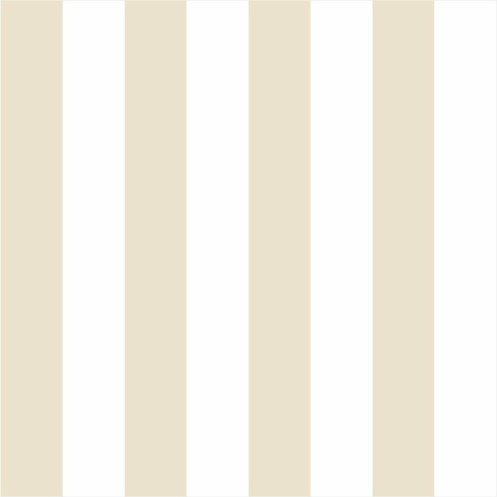 Papel de Parede Listrado Branco e Bege