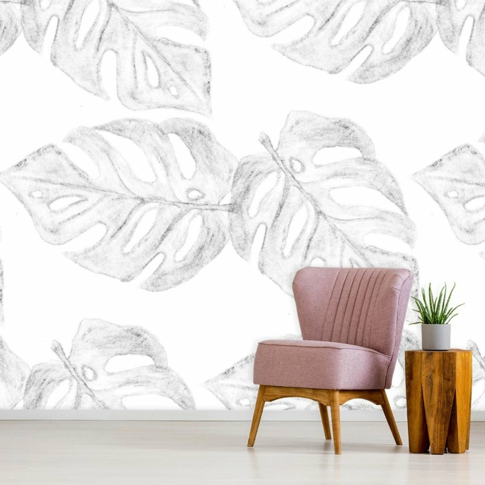 Papel De Parede Personalizado Costela De Adão Aquarela