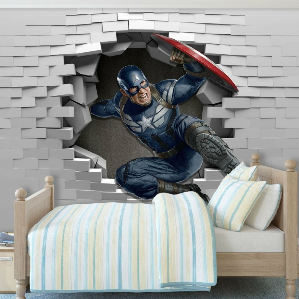 Papel de Parede Personalizado Capitão América Papel de Parede Personalizado Capitão América