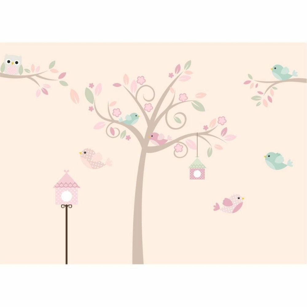 Papel de Parede Personalizado Pássaros Cute