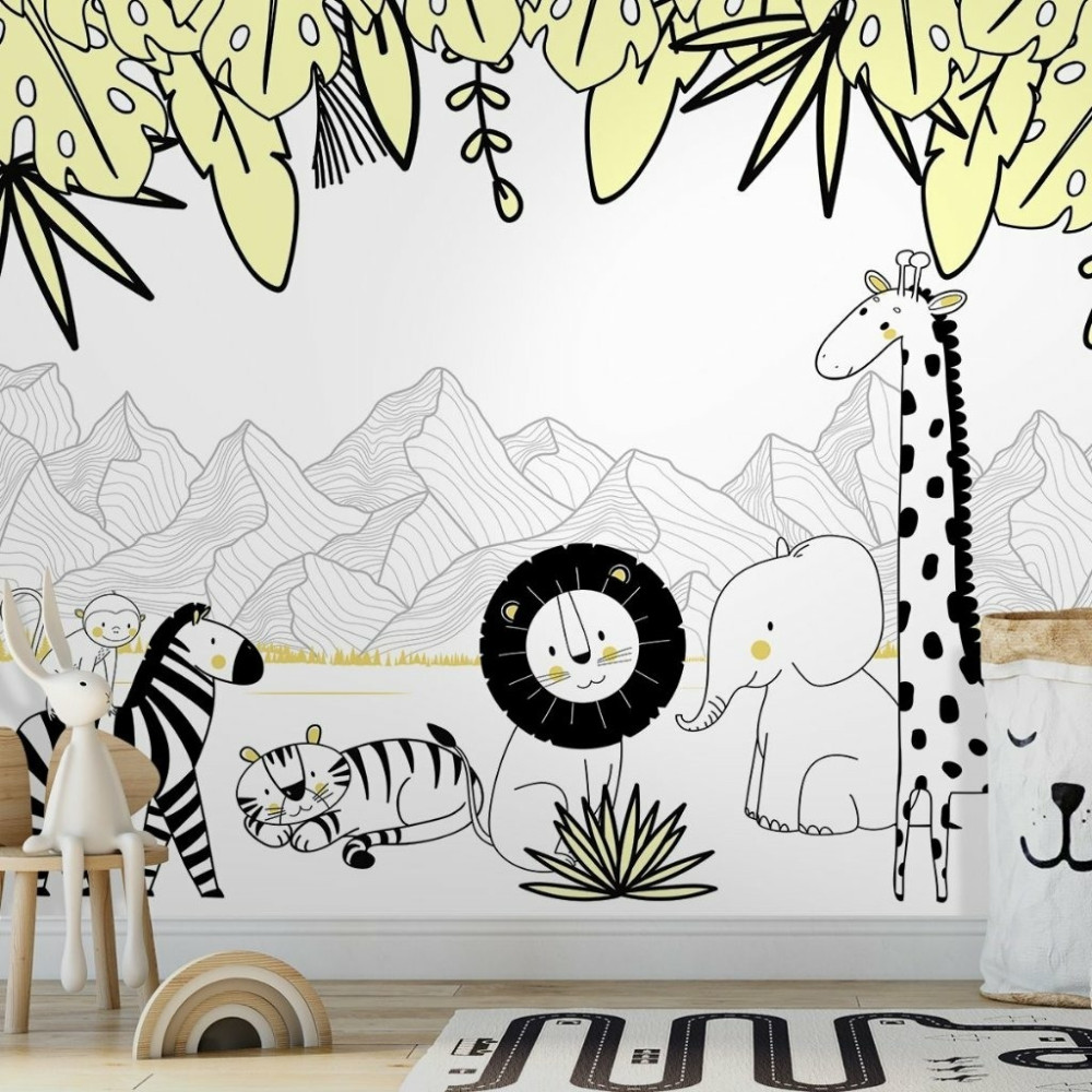 Papel de Parede Personalizado Safari Linhas