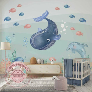 Papel De Parede Personalizado Vida Marinha