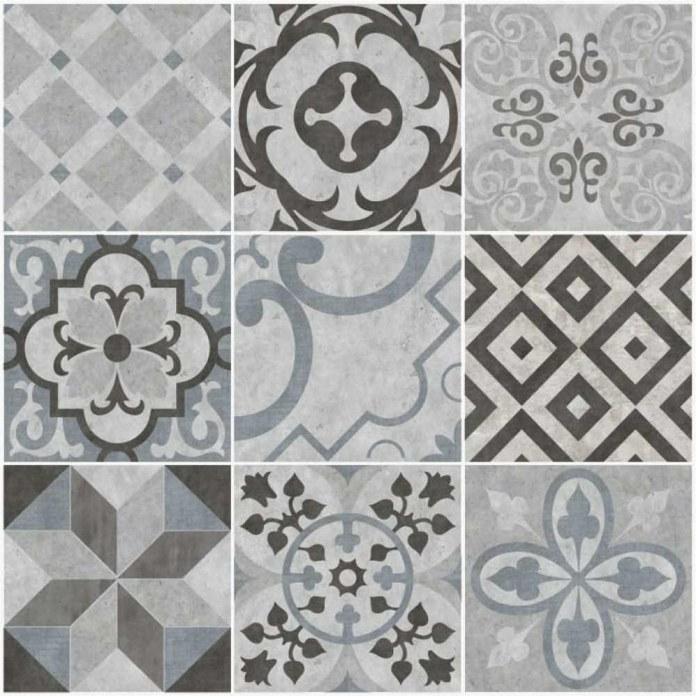 Papel de Parede Azulejo Hidráulico estilo Cimento