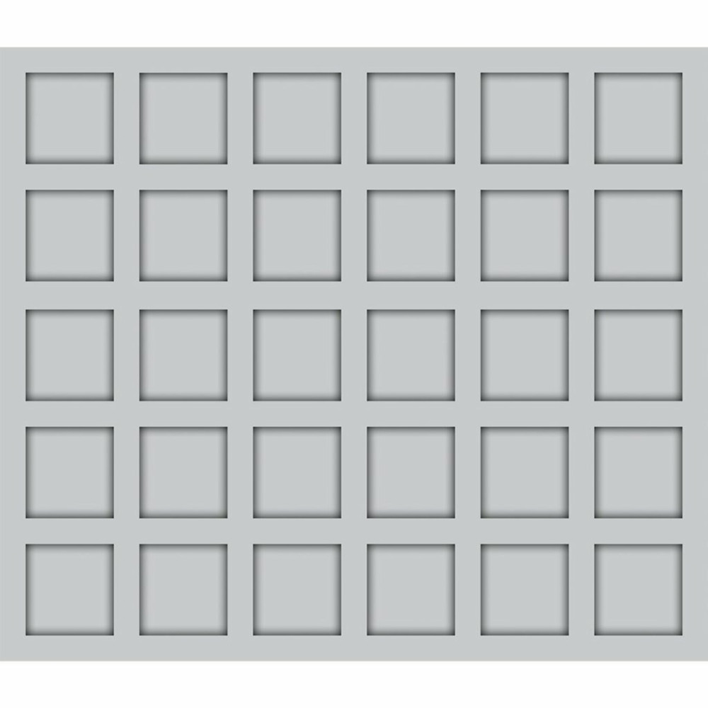 Papel de Parede Personalizado Painel de Madeira Quadrado Cinza