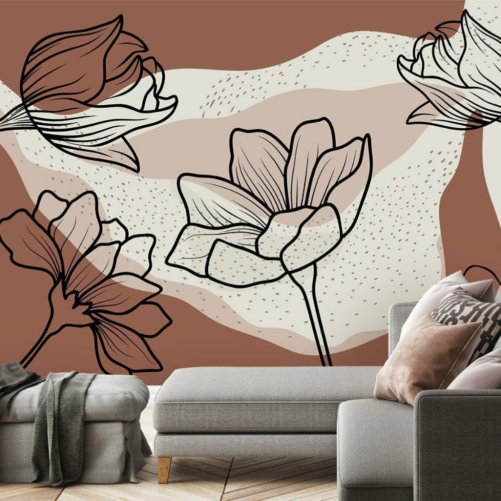 Papel de Parede Personalizado Floral Boho