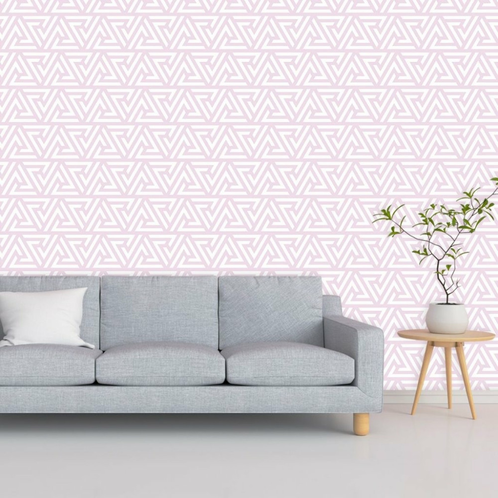 Papel De Parede Personalizado Triangles Pink Papel De Parede Personalizado Triangles Pink