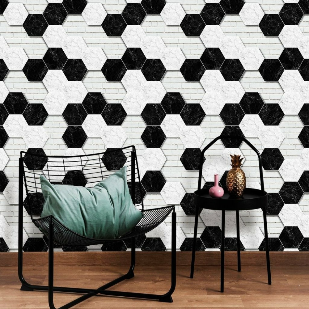 Papel de Parede Geométrico Marble Hive