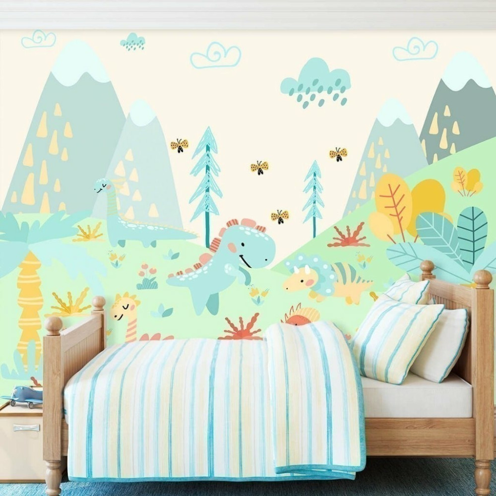 Papel de Parede Personalizado Dino Cute