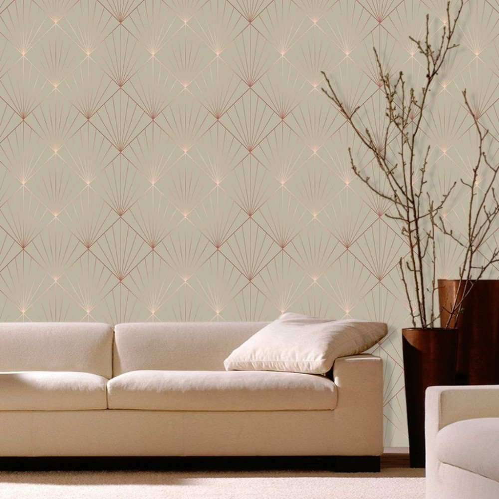 Papel de parede Geométrico Triângulos Fendi