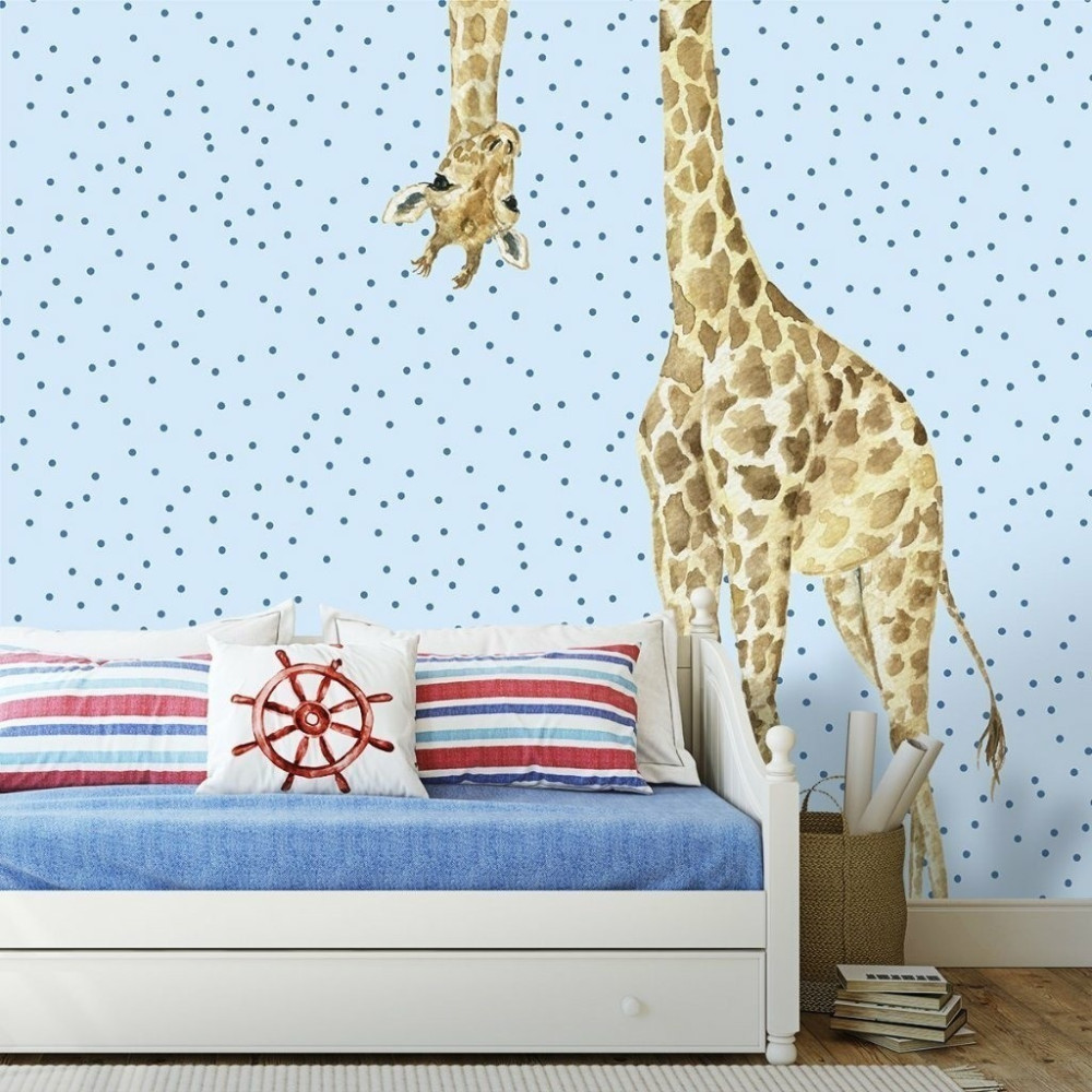Papel de Parede Personalizado Girafa Poá Papel de Parede Personalizado Girafa Poá