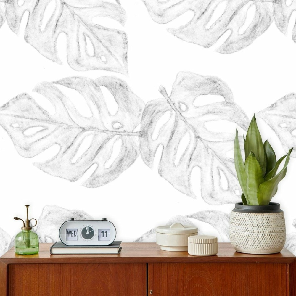 Papel De Parede Personalizado Costela De Adão Aquarela