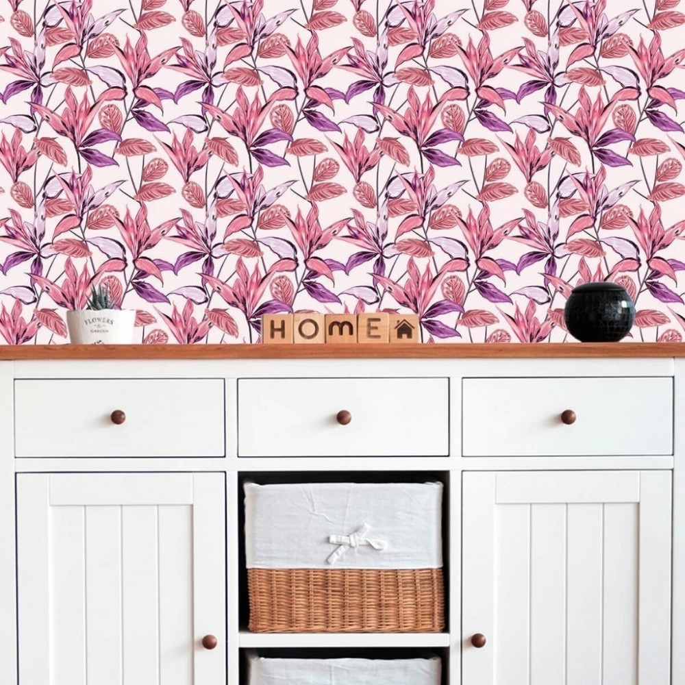 Papel de Parede Personalizado Botânico Rose