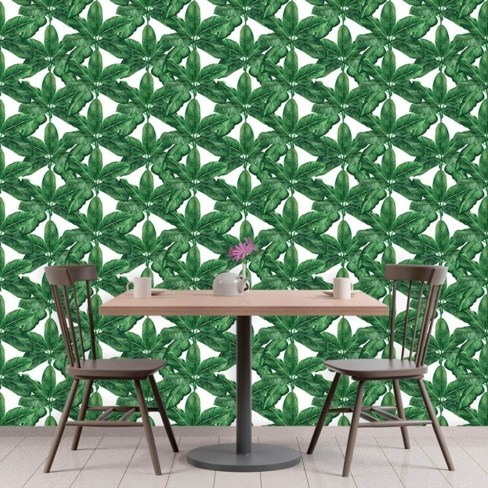 Papel De Parede Personalizado Folhas de Bananeira