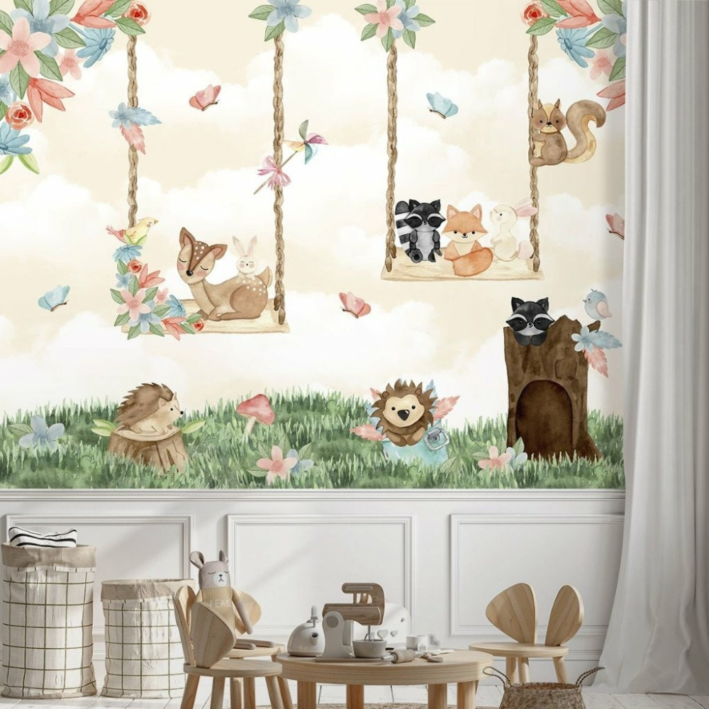 Papel de Parede Personalizado Balanço Encantado Papel de Parede Personalizado Balanço Encantado