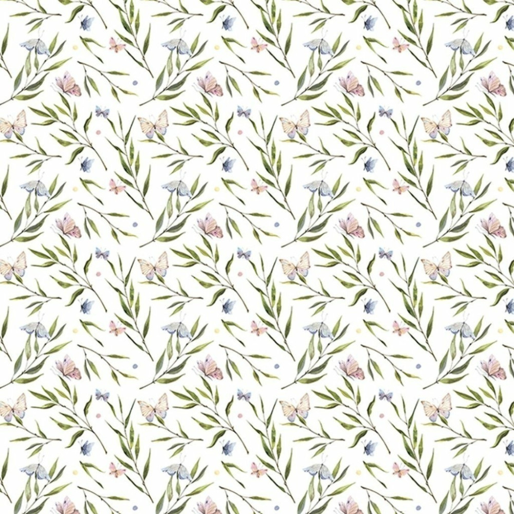 Papel De Parede Personalizado Borboletas e Ramos