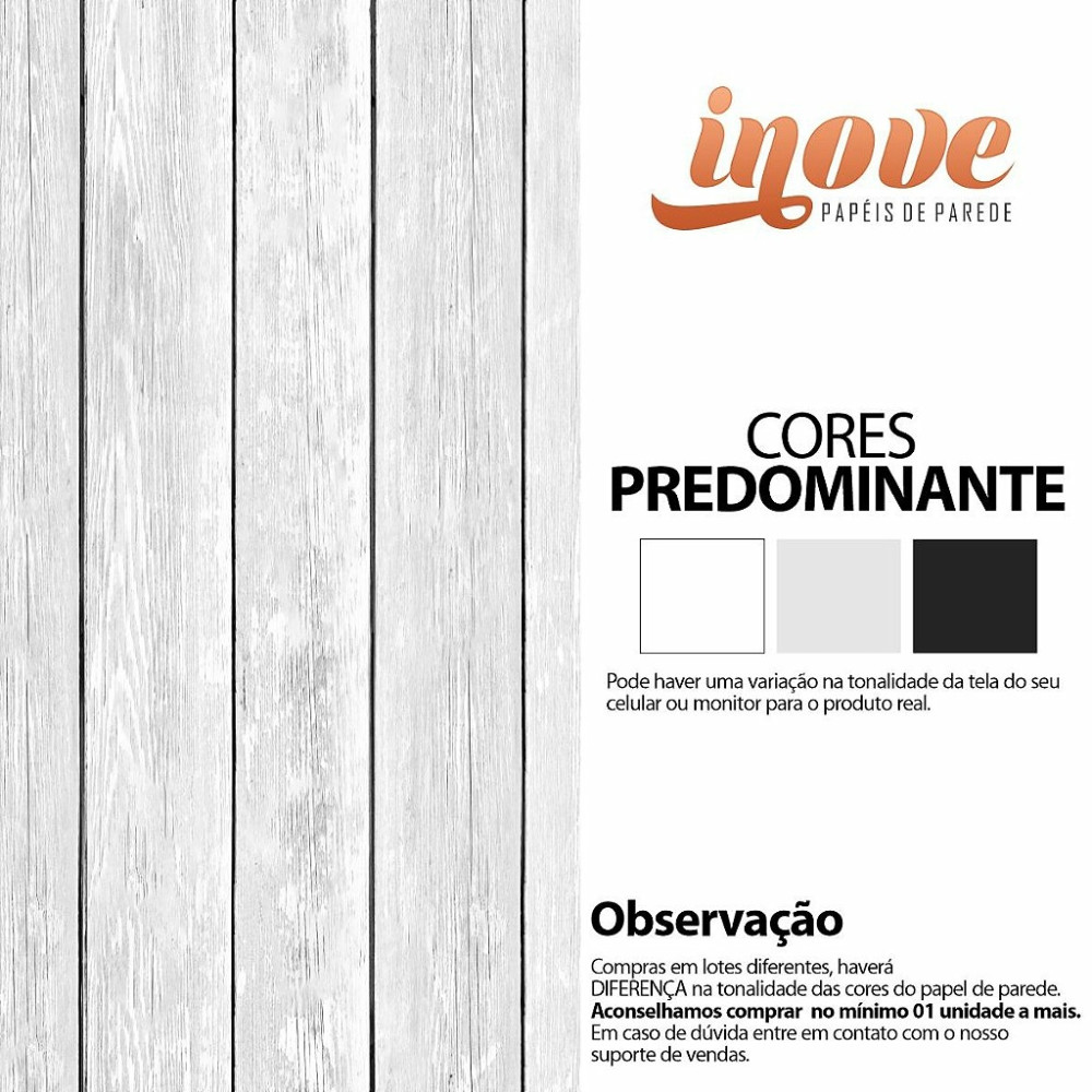 Papel de Parede Madeira Branca Silver