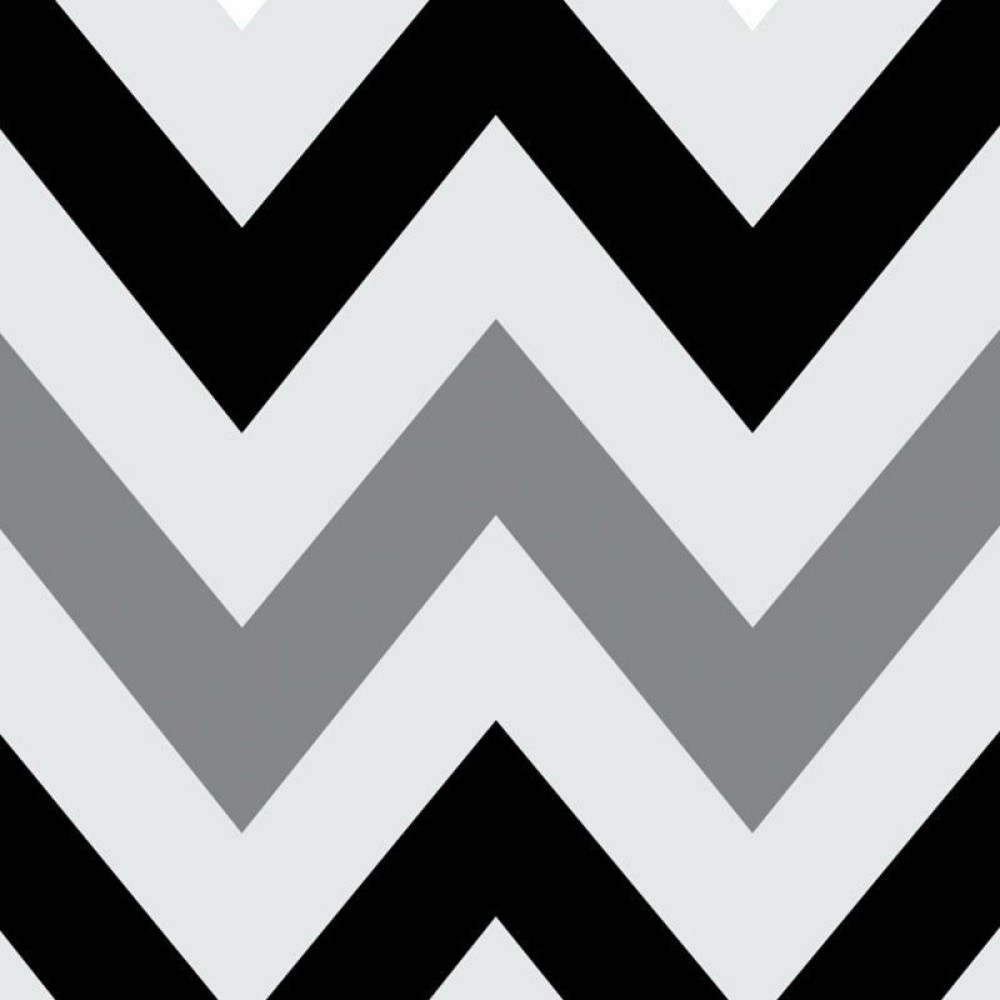 Papel de Parede Chevron Cinza e Preto