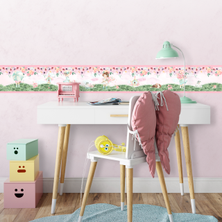 Faixa Decorativa Infantil Jardim Aquarela