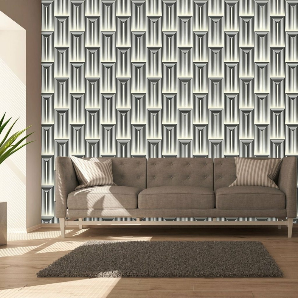 Papel de parede Geométrico Quadrado Abstrato Retro Papel de parede Geométrico Quadrado Abstrato Retro