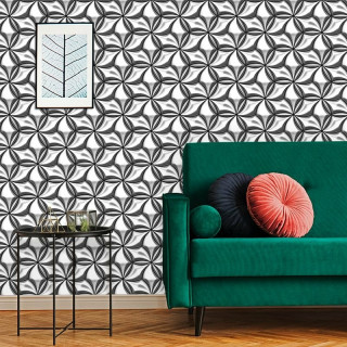 Papel de Parede Geométrico 3D Elegance Cinza