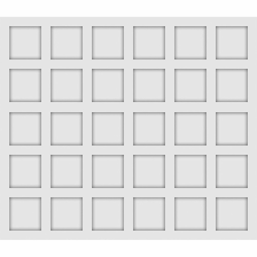 Papel de Parede Personalizado Painel de Madeira Quadrado Branco Gelo