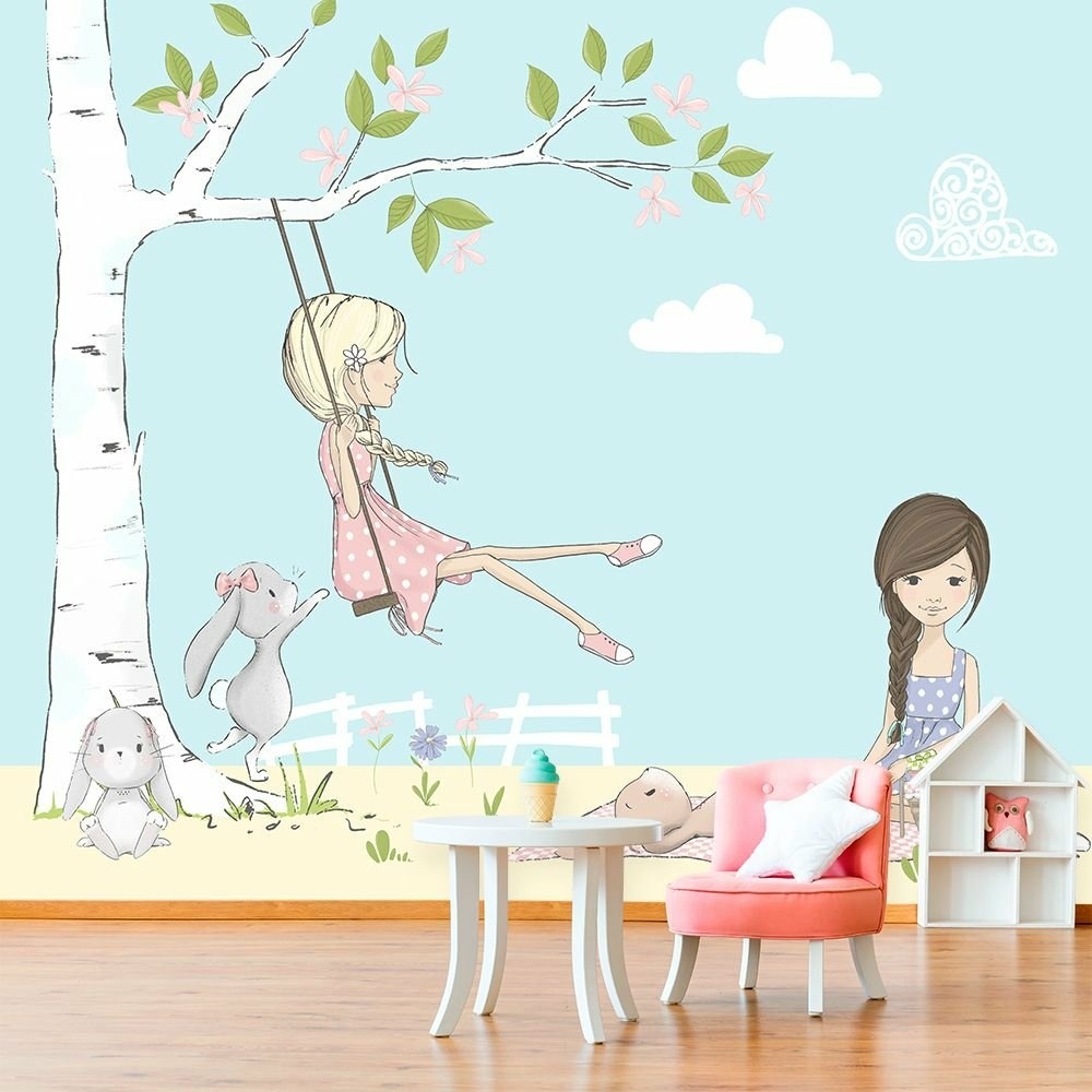 Papel de Parede Personalizado Sprink White Girl