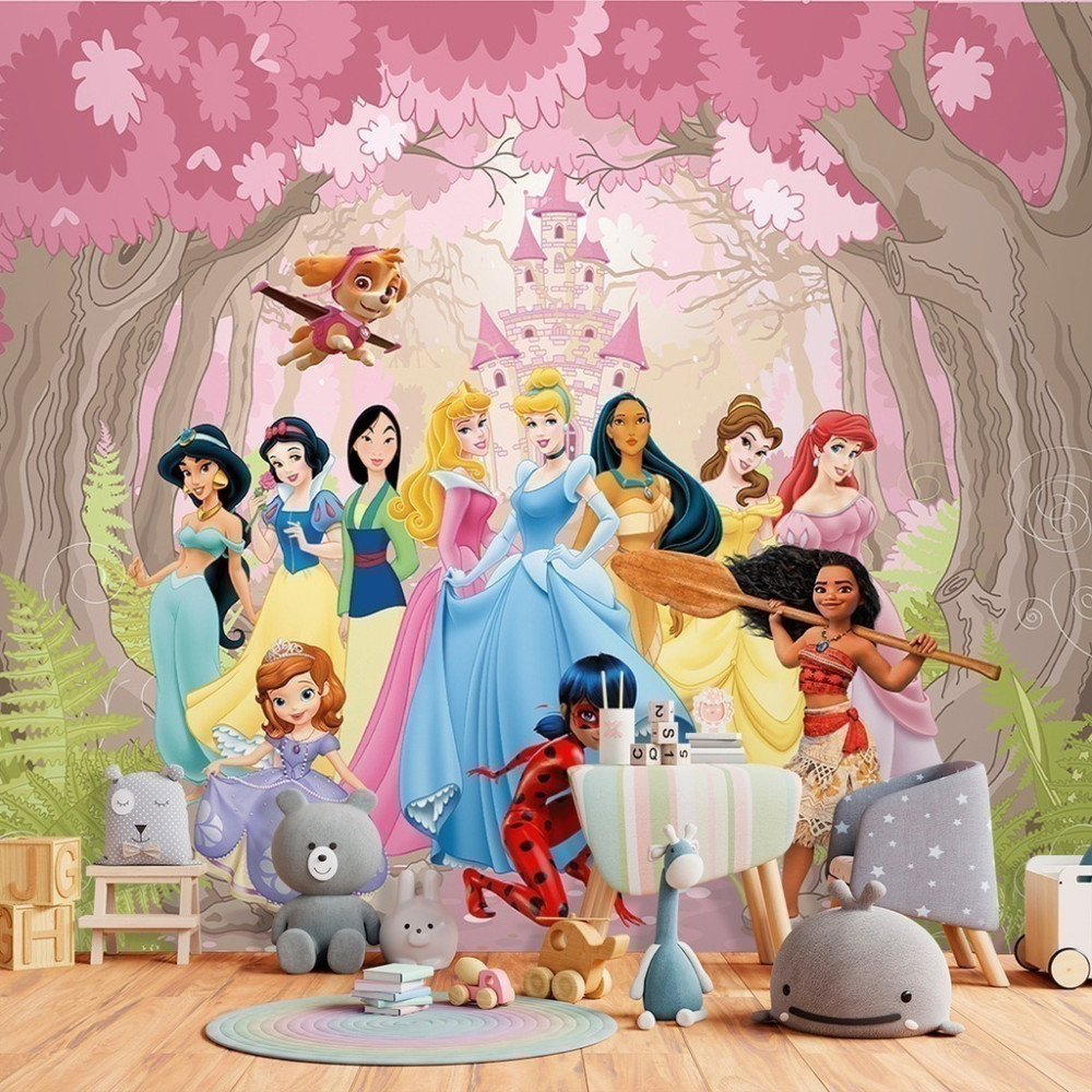 Papel De Parede Personalizado Ladybug E Sky Com As Princesas Papel De Parede Personalizado Ladybug E Sky Com As Princesas