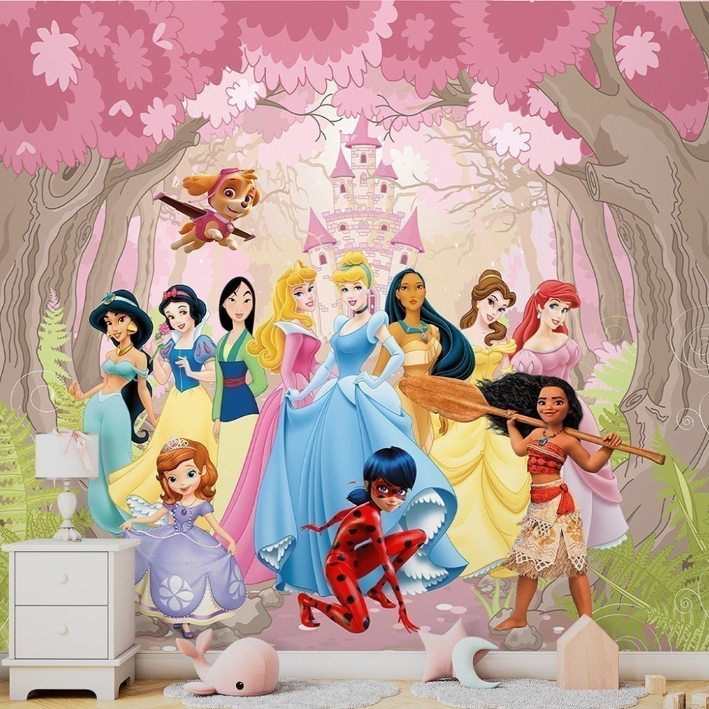 Papel De Parede Personalizado Ladybug E Sky Com As Princesas Papel De Parede Personalizado Ladybug E Sky Com As Princesas