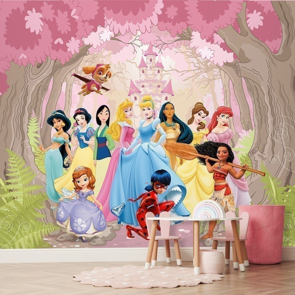 Papel De Parede Personalizado Ladybug E Sky Com As Princesas Papel De Parede Personalizado Ladybug E Sky Com As Princesas