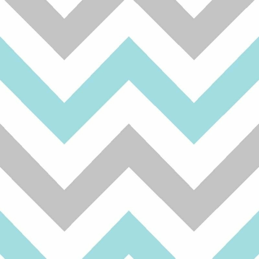 Papel de Parede Chevron Cinza e Azul