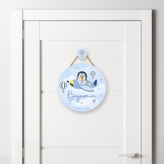 Porta Maternidade Ursinho Aviador